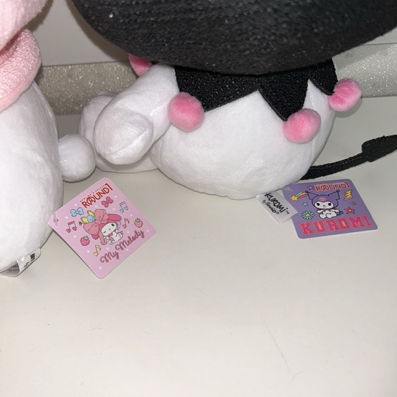 Sanrio Kuromi and My Melody Tweed 15" Plush Lot of 2 | NWT - Picture 2 of 4